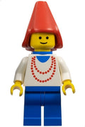 CAS095 Maiden with Necklace Red Cone Hat product image 1, provided for visual reference and product detail review