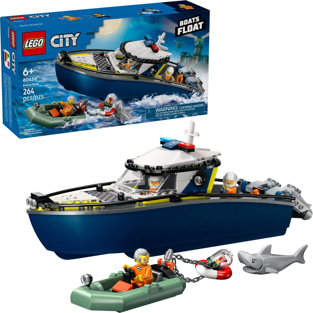 60456 Police Boat product image 1, provided for visual reference and product detail review