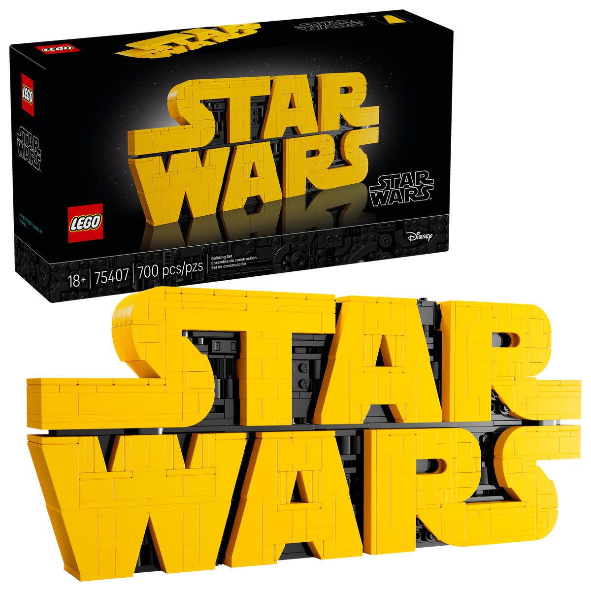 75407 Brick-Built Star Wars Logo Brick-Built Star Wars Logo product image 1, provided for visual reference and product