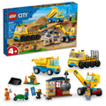 60391 Construction Trucks and Wrecking Ball Cr product image 1, provided for visual reference and product detail review