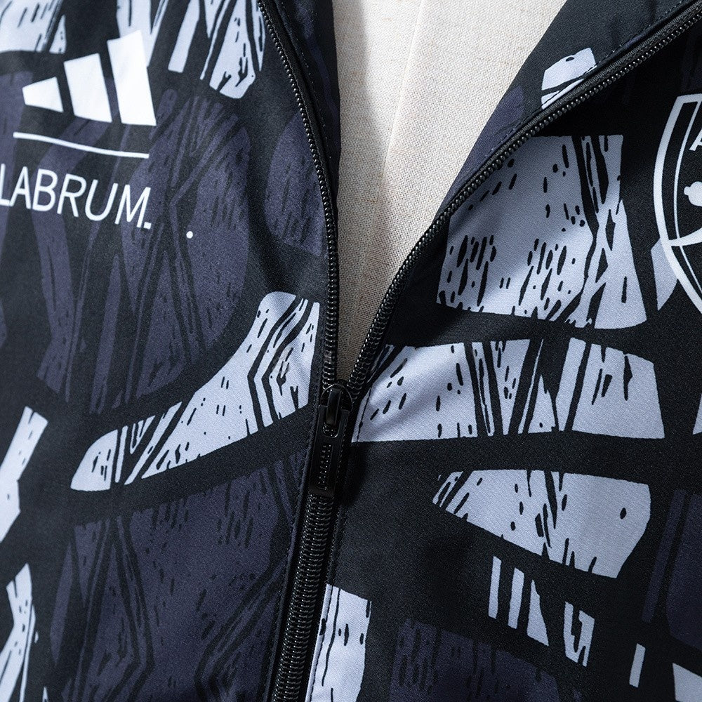 Arsenal Windbreaker 2025/26 Black Grey Football Kit product image 5