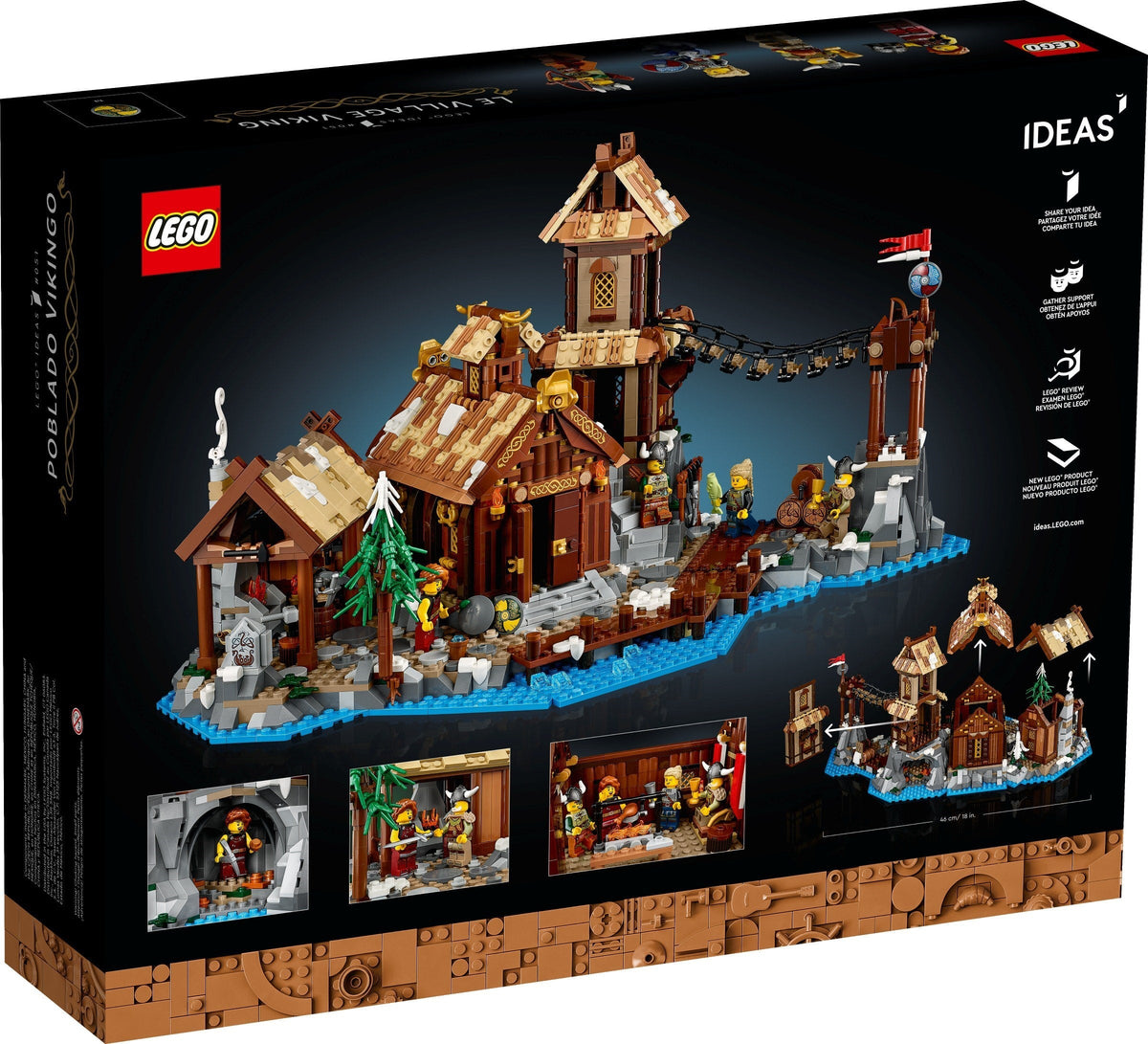 21343 LEGO Ideas: Viking Village (Retired) (New Sealed) product image 3, provided for visual reference and product detail