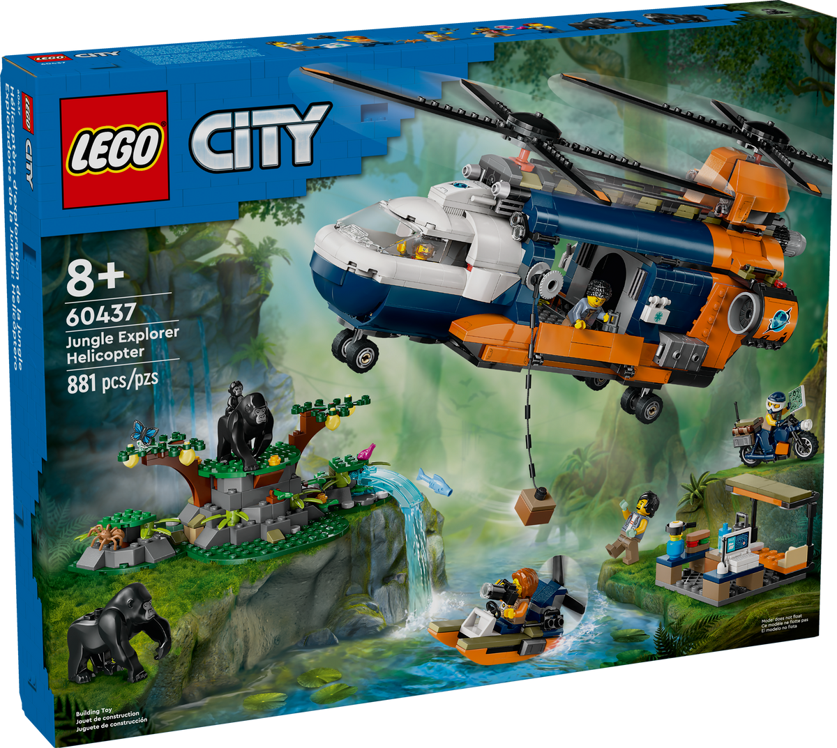60437 LEGO City: Jungle Explorer Helicopter at Base Camp product image 3, provided for visual reference and product detail