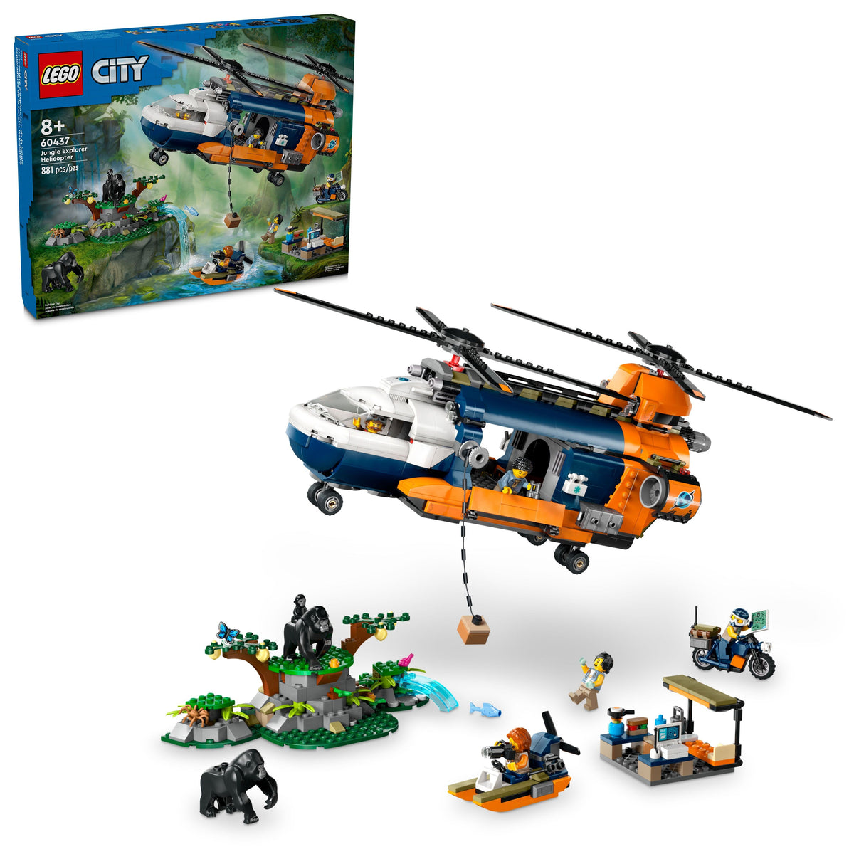 60437 LEGO City: Jungle Explorer Helicopter at Base Camp product image 2, provided for visual reference and product detail