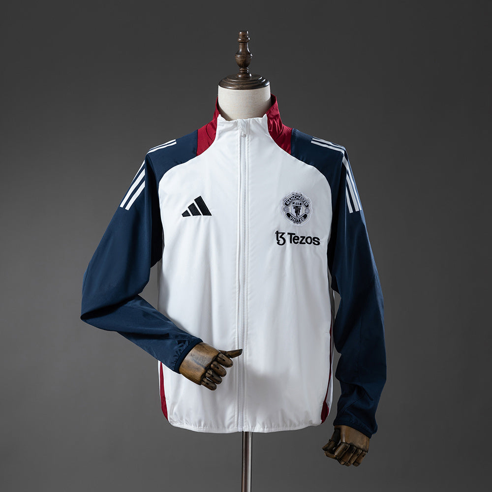 Manchester United Windbreaker 2025-26 White Football Soccer product image 1