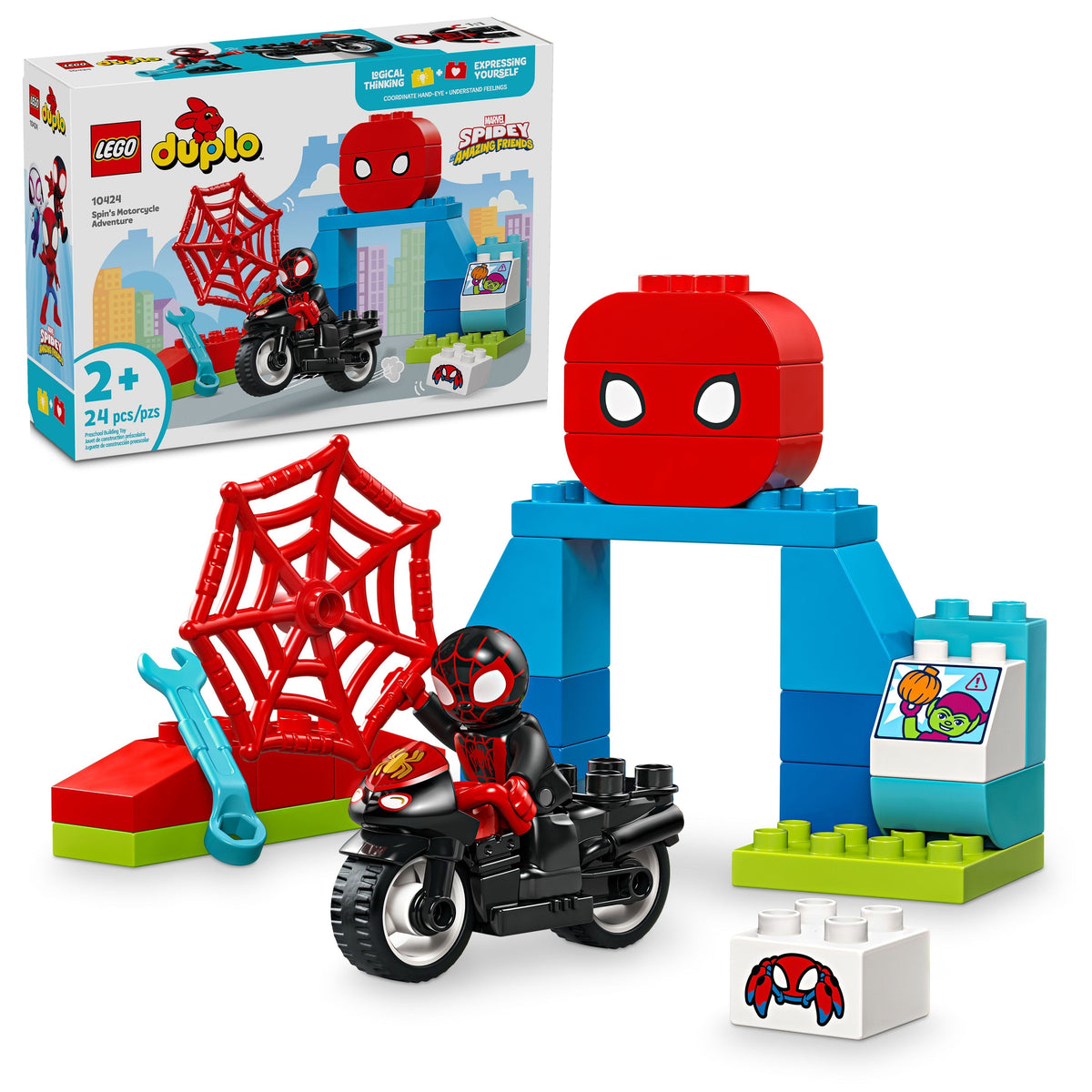 10424 LEGO Duplo Spin's Motorcycle Adventure product image 2, provided for visual reference and product detail review