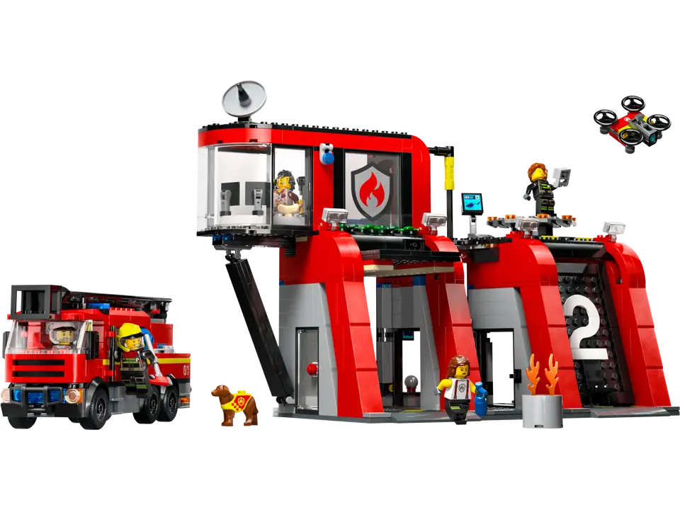 60414 Fire Station with Fire Truck product image 2, provided for visual reference and product detail review