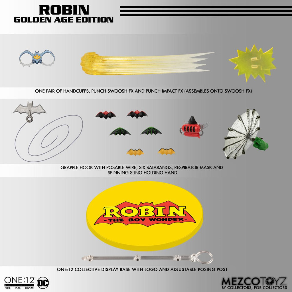 Golden Age Robin (Mezco One:12, Batman) product image 2, provided for visual reference and product detail review