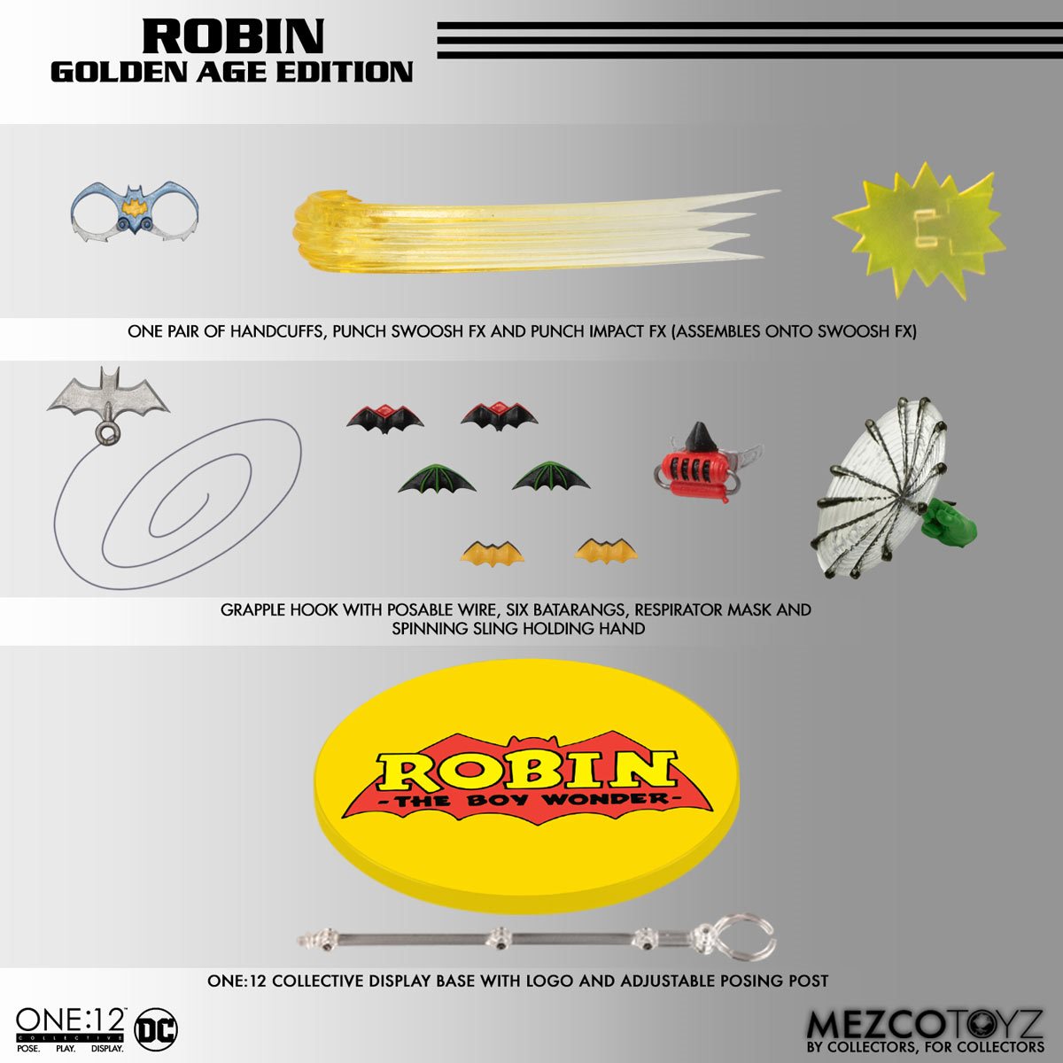 Golden Age Robin (Mezco One:12, Batman) product image 2, provided for visual reference and product detail review