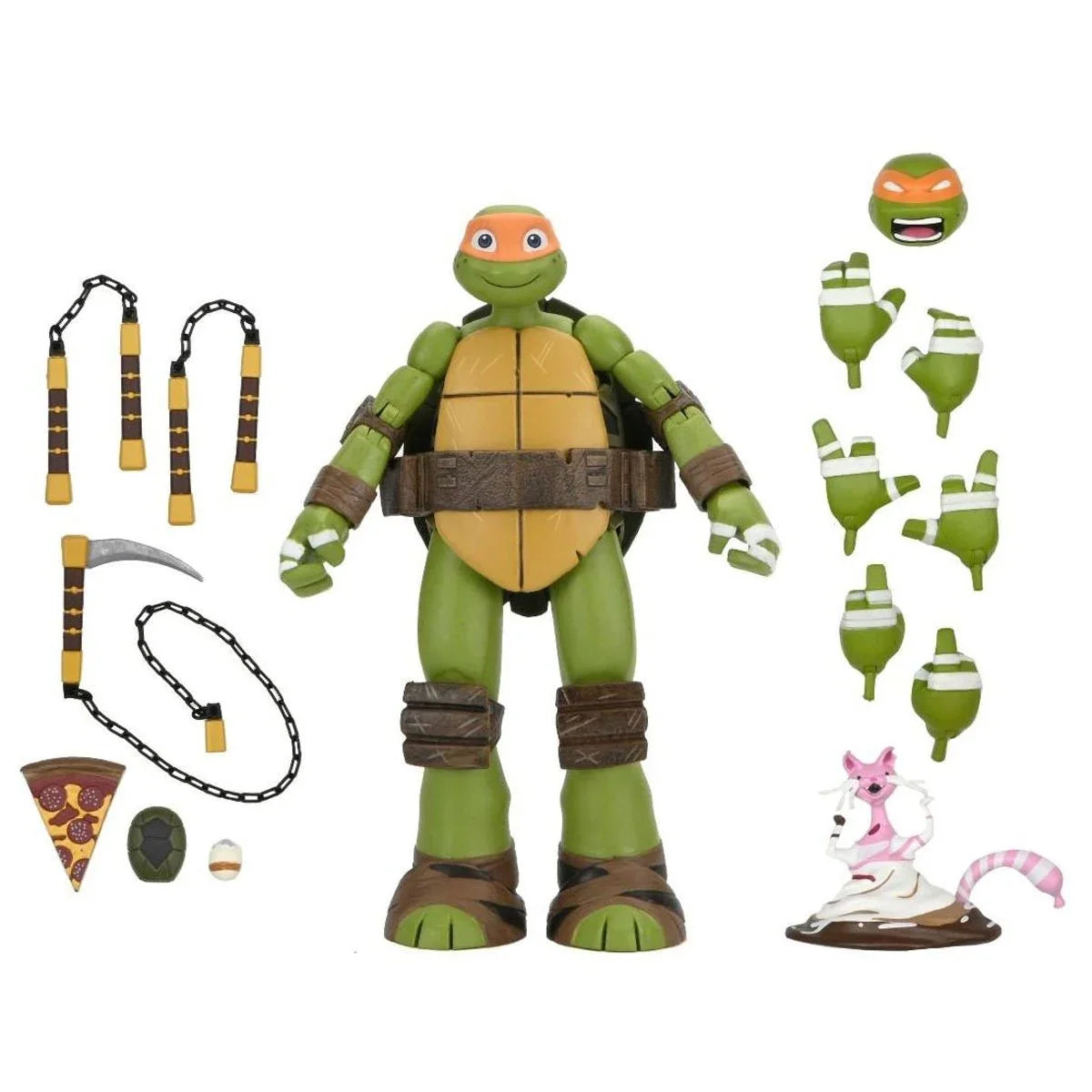 Michelangelo 2012 Cartoon (TMNT Ninja Turtles, NECA) SEALED product image 1, provided for visual reference and product