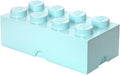 40040642 Brick 8 Knobs Large Stackable Storage Box Aqua product image 1, provided for visual reference and product detail
