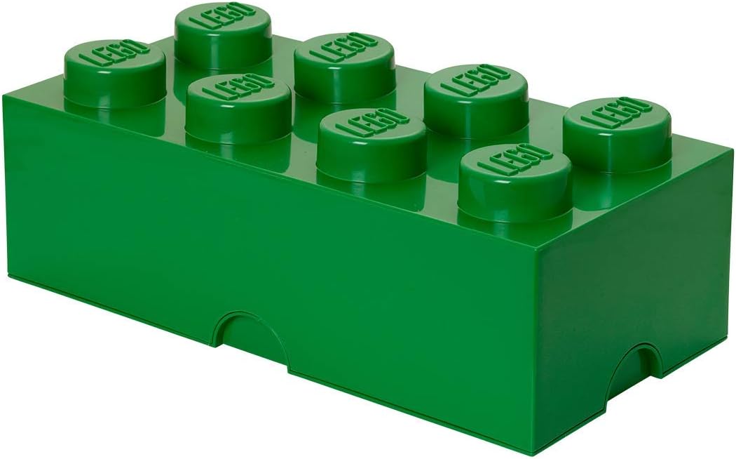 40040634 Brick 8 Knobs Large Stackable Storage Box Green product image 1, provided for visual reference and product detail