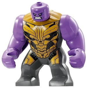 SH0896 Thanos - Large Figure, Dark Bluish Gray Outfit with Gold Armor product image 1, provided for visual reference and