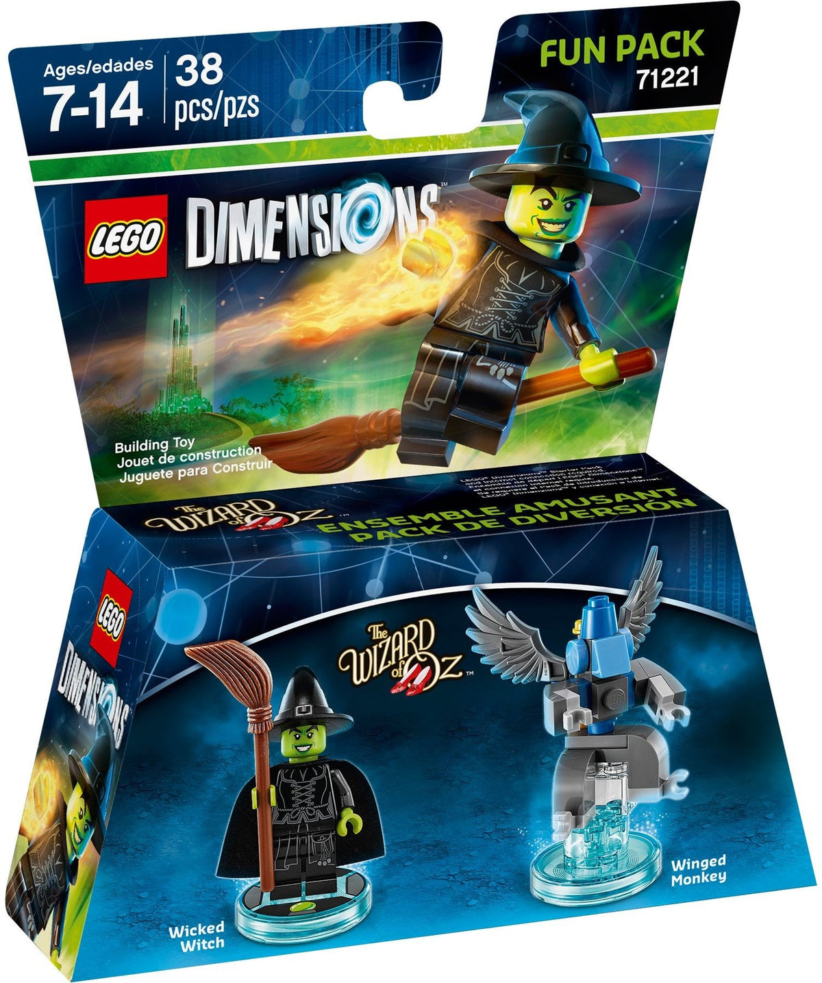 71221 LEGO Dimensions: Wicked Witch Fun Pack (Retired) (New Sealed) product image 2, provided for visual reference and