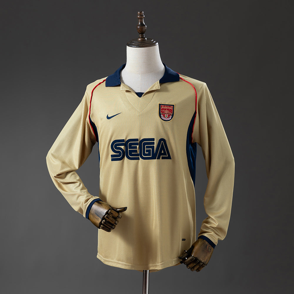 Arsenal Jersey 2001-02 Away Retro Football Kit Long Sleeves product image 1