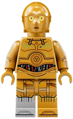 SW1209 C-3PO - Molded Light Bluish Gray Lower Leg, Printed Arms product image 1, provided for visual reference and product