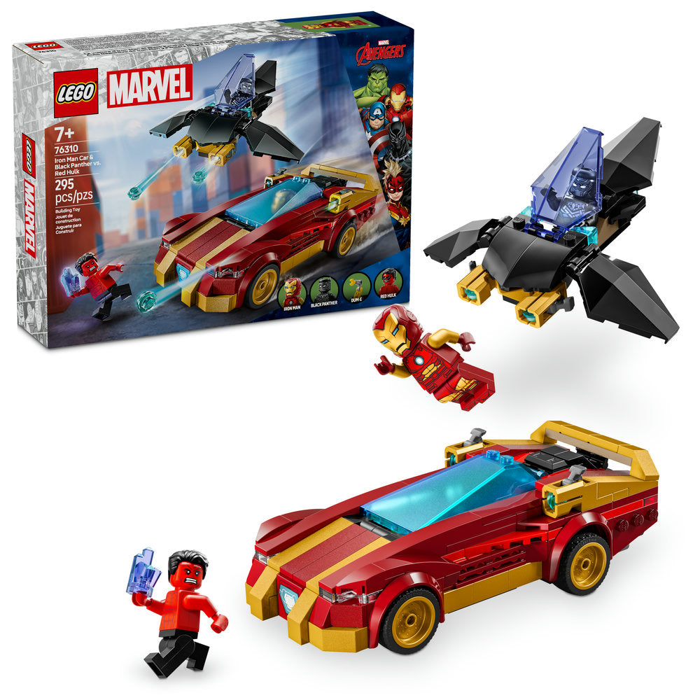 76310 Iron Man Car & Black Panther vs. Red Hulk