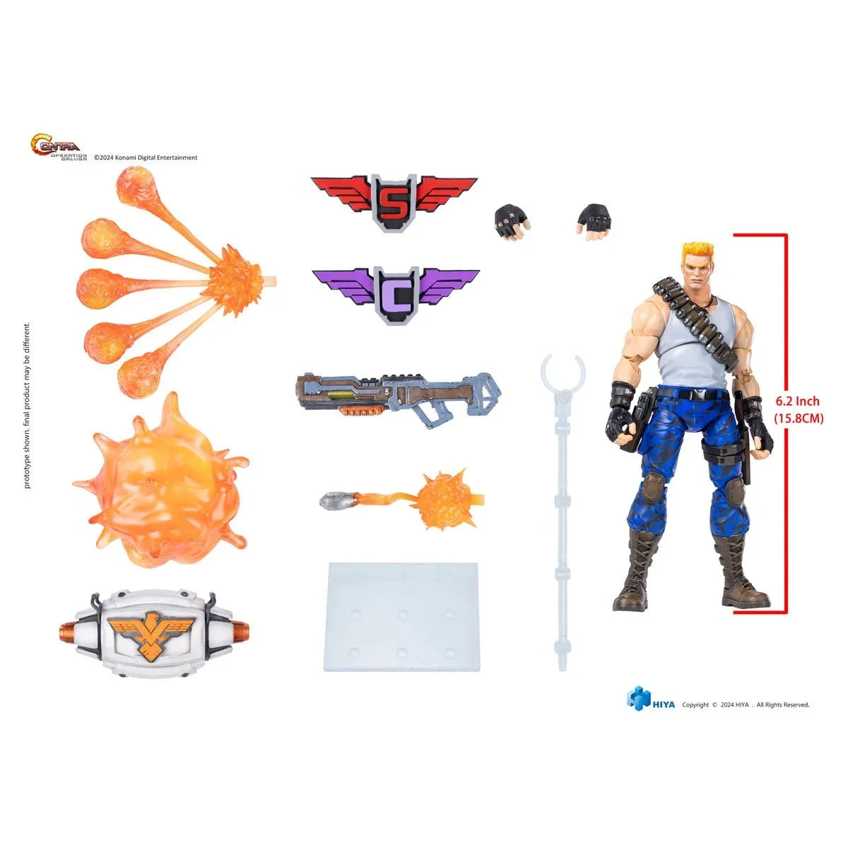 Bill Rizer Exquisite Basic (HIYA, Contra: Operation Galuga) SEALED product image 6, provided for visual reference and