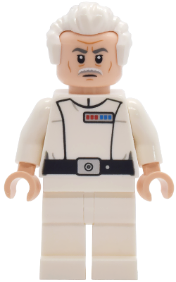 SW1470 Admiral Wullf Yularen - White Uniform, White Swept Back Hair product image 1, provided for visual reference and