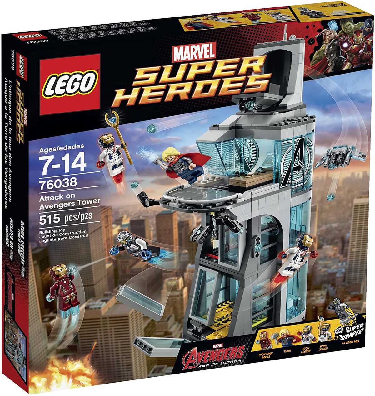 76038 Attack on Avengers Tower (Certified Complete) (Retired) product image 1, provided for visual reference and product