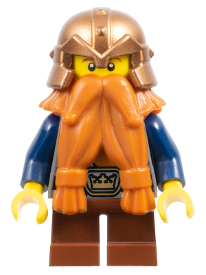 CAS390 Fantasy Era - Dwarf, Dark Orange Beard, Copper Helmet product image 1, provided for visual reference and product
