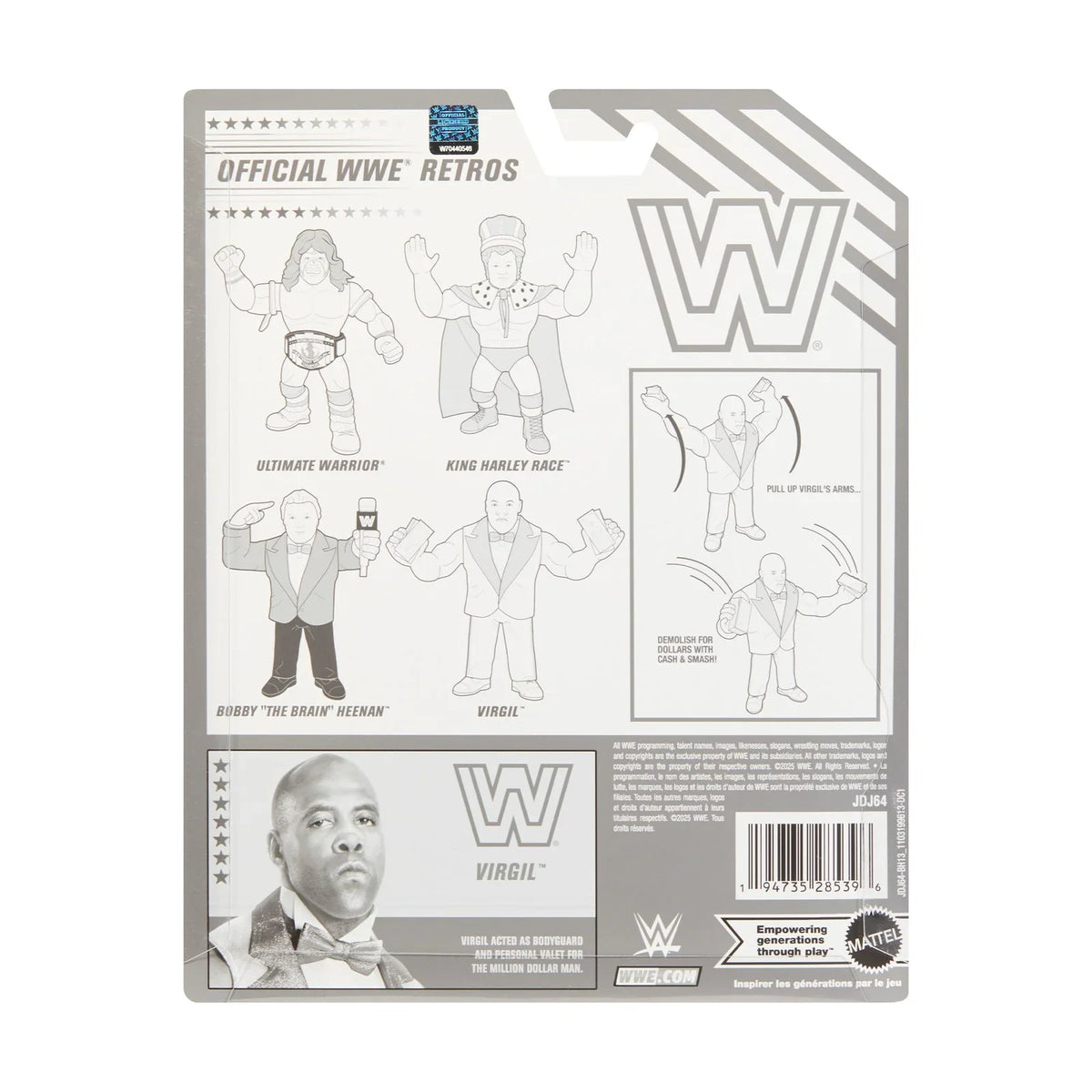Virgil (WWE Retro, Mattel) SEALED product image 2, provided for visual reference and product detail review