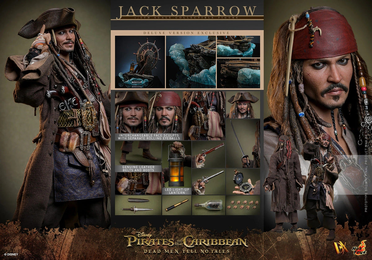 Dead Man Tell No Tales Jack Sparrow DX38 (Hot Toys, Pirates of the Caribbean) product image 1, provided for visual reference