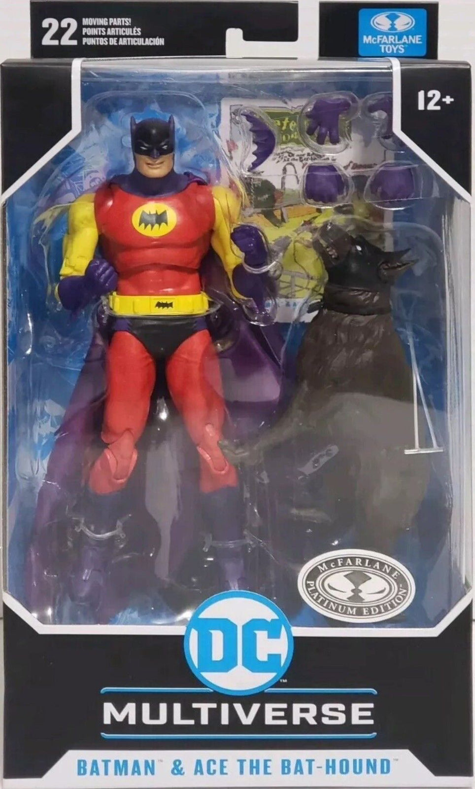 Batman & Ace the Bat Hound (McFarlane, DC Multiverse) **PLATINUM CHASE** product image 1, provided for visual reference and