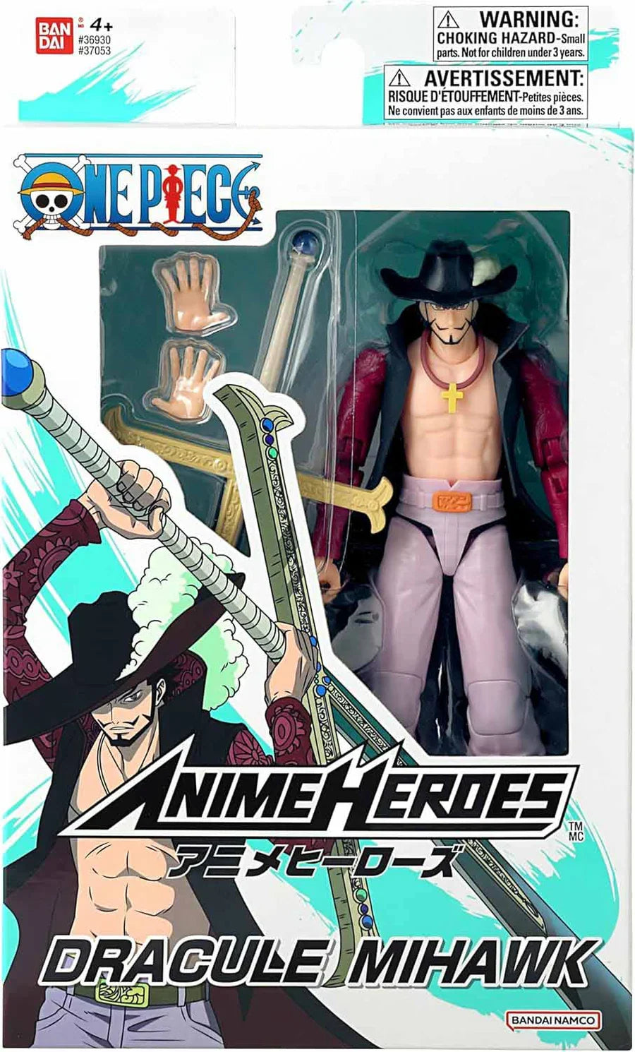Dracule Mihawk (Bandai Anime Heroes, One Piece) product image 1, provided for visual reference and product detail review