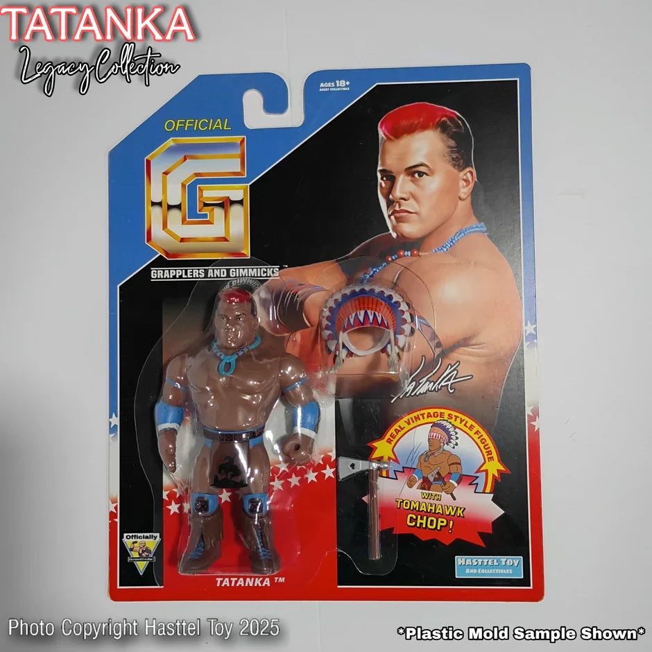 Tatanka with Head Dress 93 (Grapplers & Gimmicks WWF, Hasttel Toys) product image 2, provided for visual reference and