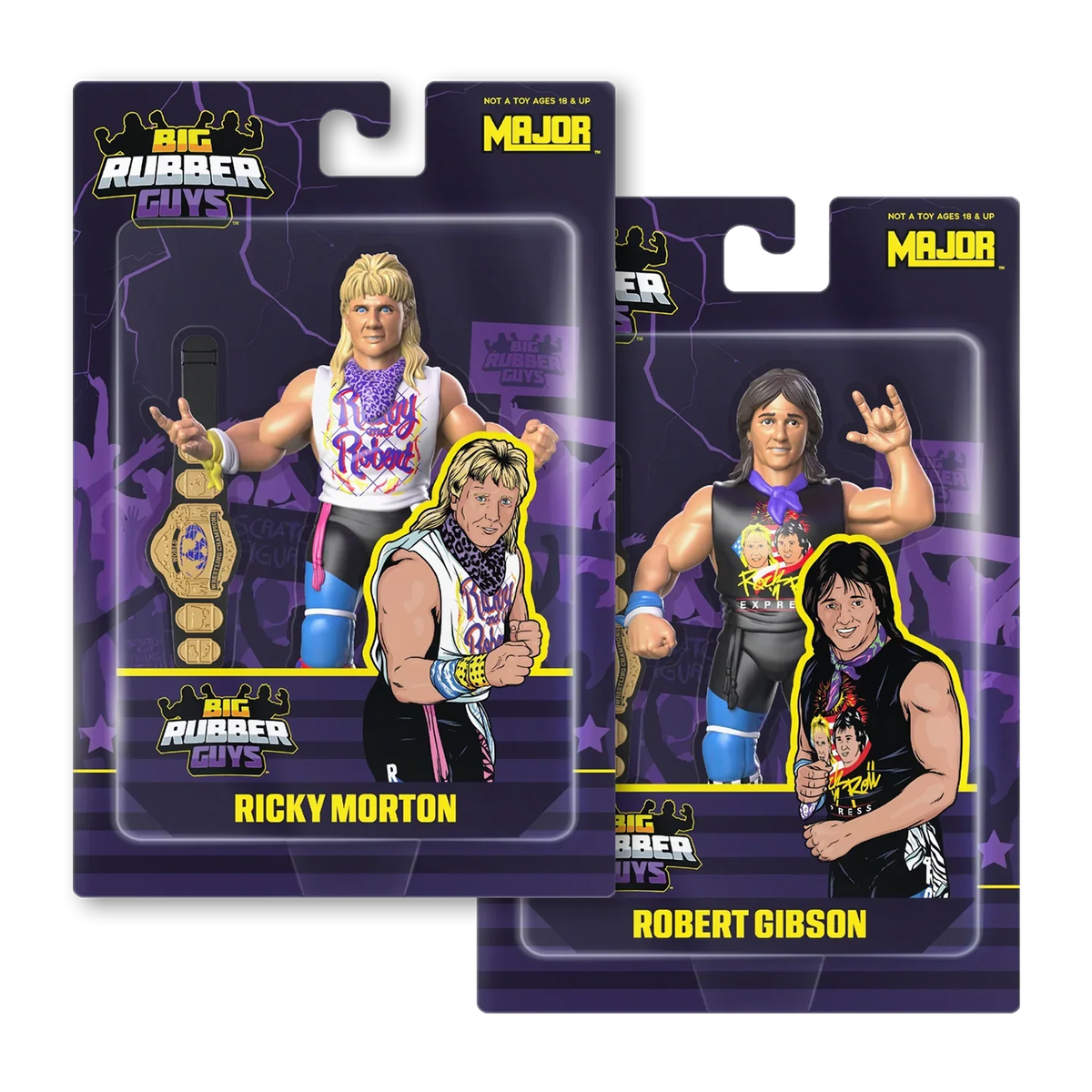 Robert Gibson & Ricky Martin Set (Big Rubber Guys, Major Wrestling Figure Podcast) product image 1, provided for visual