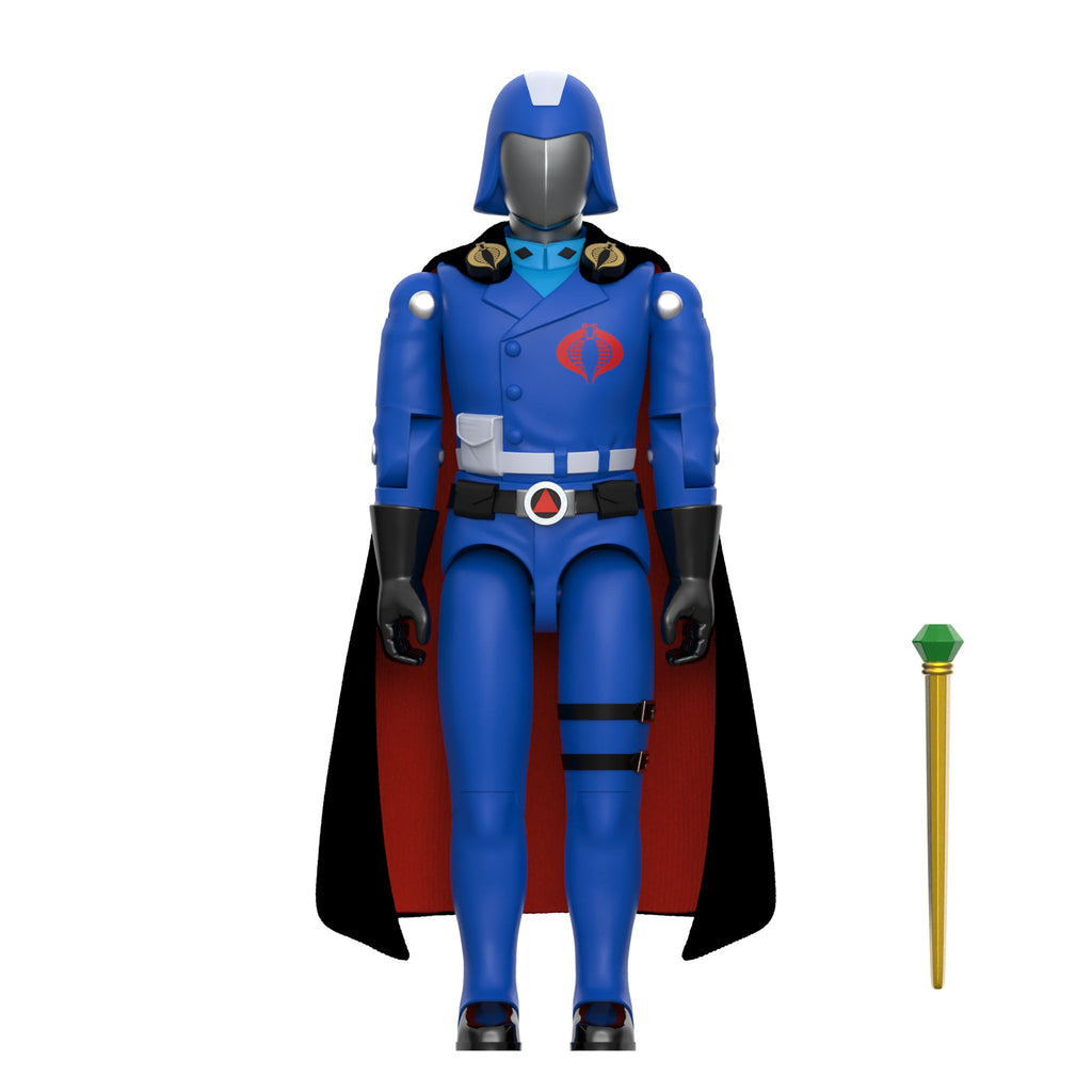 Black Cape Cobra Commander (Vintage Style GI Joe, Super7 Reaction+ ) product image 2, provided for visual reference and