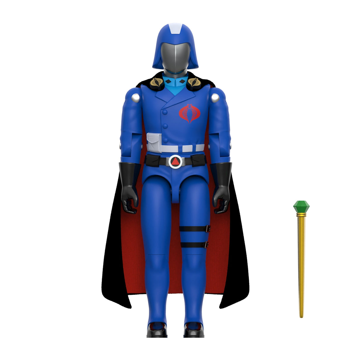 Black Cape Cobra Commander (Vintage Style GI Joe, Super7 Reaction+ ) product image 2, provided for visual reference and