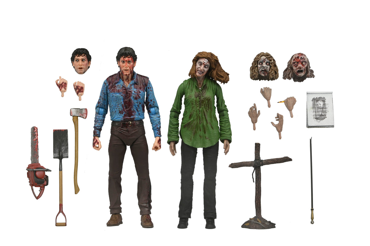 Ultimate Ash & Cheryl Figure Set (Evil Dead, NECA) SEALED product image 1, provided for visual reference and product detail
